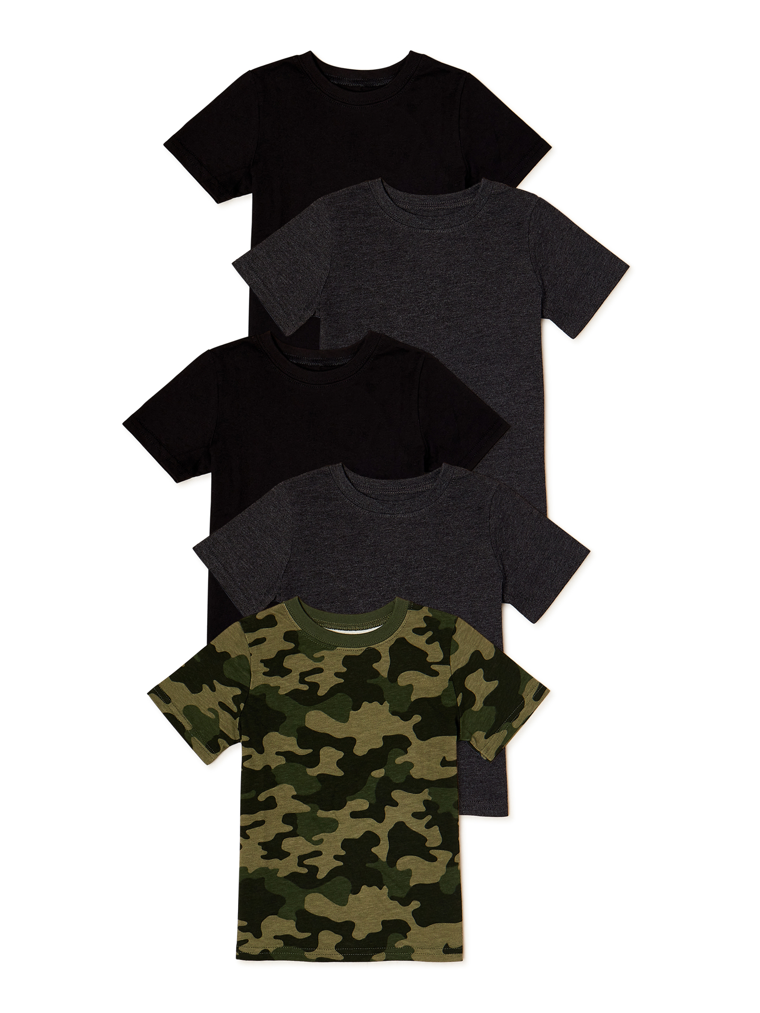 Garanimals Toddler Boy Basic T-Shirts Multipack, 5-Pack, Sizes 12M-5T - image 1 of 4
