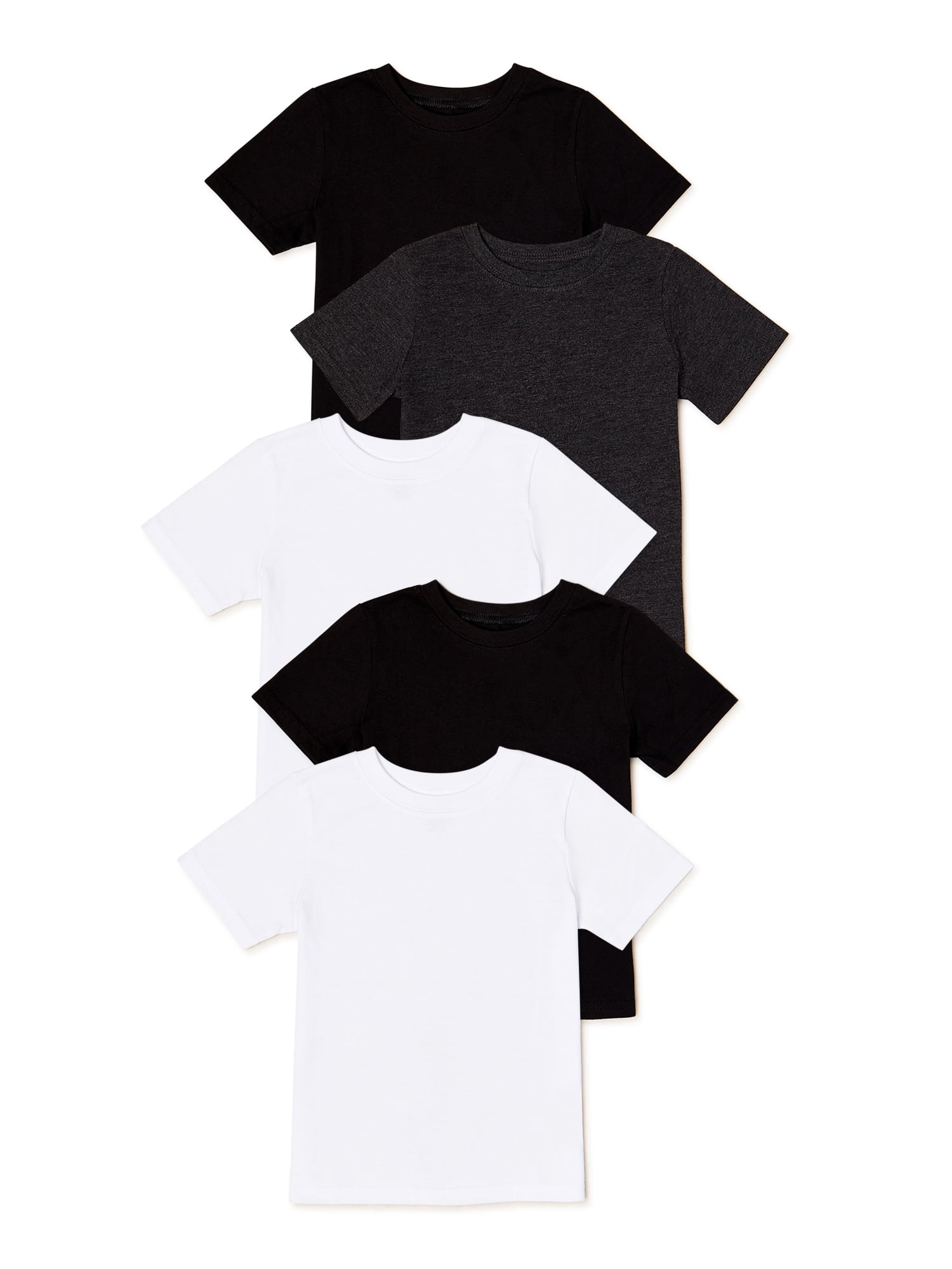 Garanimals Toddler Boy Basic T-Shirts Multipack, 5-Pack, Sizes 12M-5T