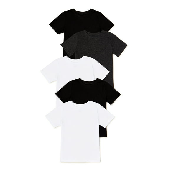 Garanimals Toddler Boy Basic T-Shirts Multipack, 5-Pack, Sizes 12M-5T