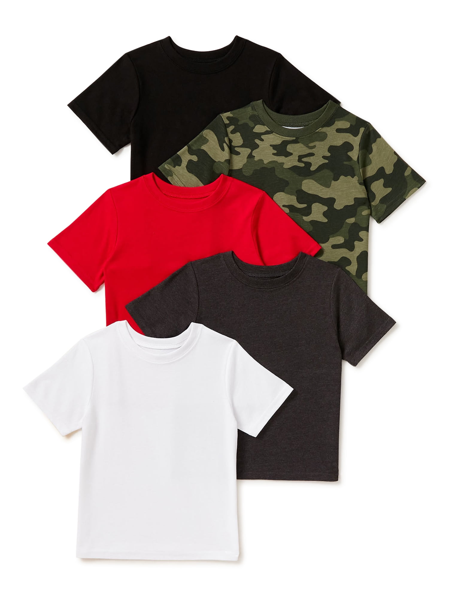 Garanimals Toddler Boy Basic T-Shirts Multipack, 5-Pack, Sizes 12M-5T -  Walmart.com