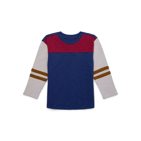 Garanimals Toddler Boy Colorblocked Tee with Long Sleeves, Sizes 18M-5T