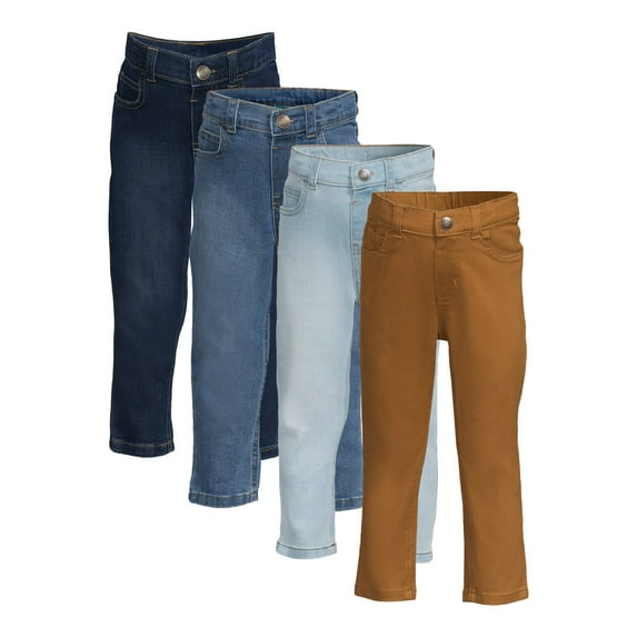 Garanimals Toddler Boy Denim and Twill Pants, 4-Pack, Sizes 12M-5T