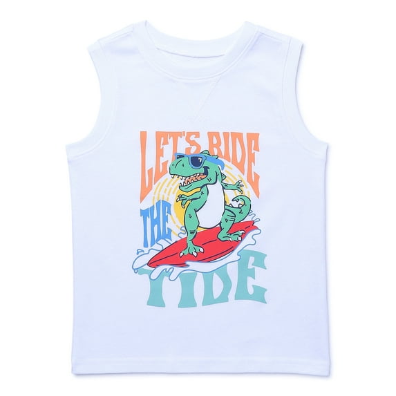 Garanimals Toddler Boy Graphic Jersey Muscle Tank, Sizes 18M-5T