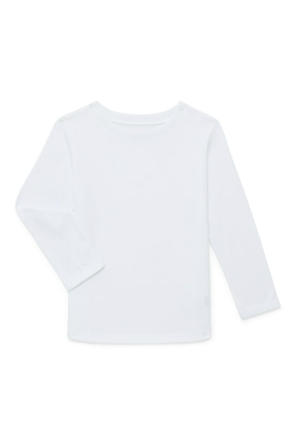 Toddler Boy Long Sleeve Brushed Jersey Solid T-Shirt, Sizes 18M-5T