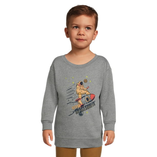 Garanimals Toddler Boy Long Sleeve Graphic Fleece Sweatshirt, Sizes 2T ...