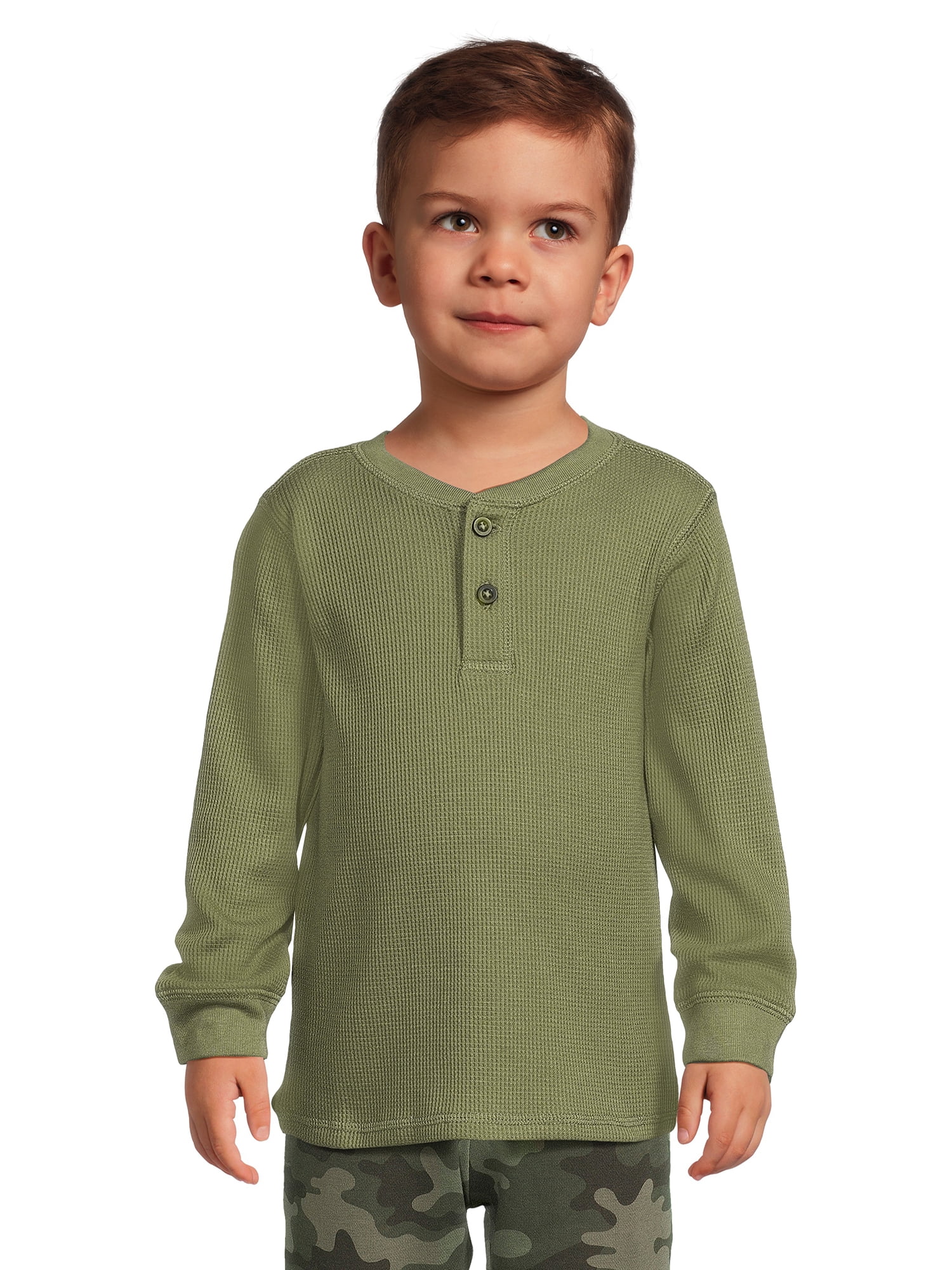 Garanimals Toddler Boy Long Sleeve Henley TShirt, Sizes 12M5T