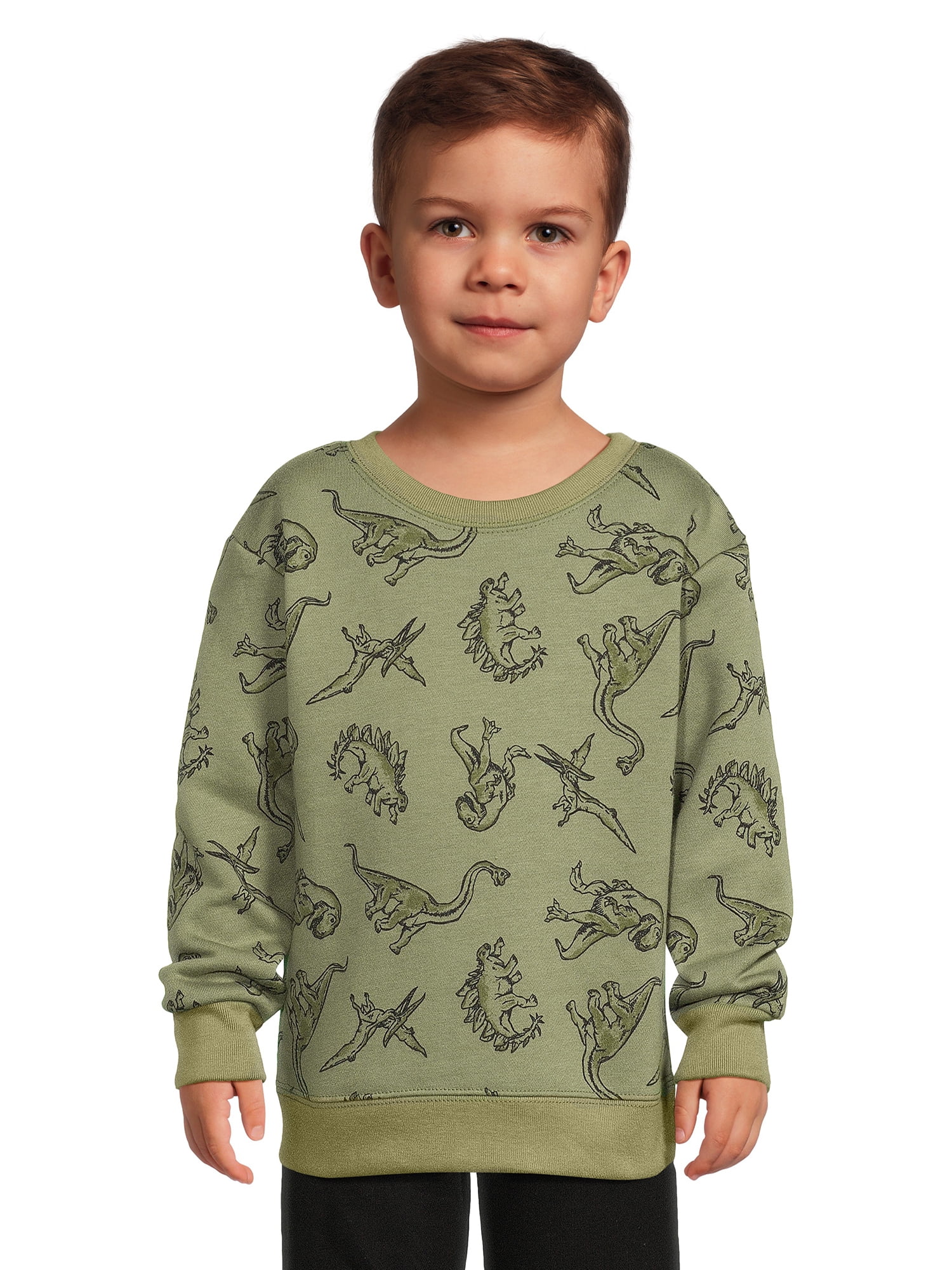 Garanimals Toddler Boy Long Sleeve Print Fleece Sweatshirt, Sizes 2T5T