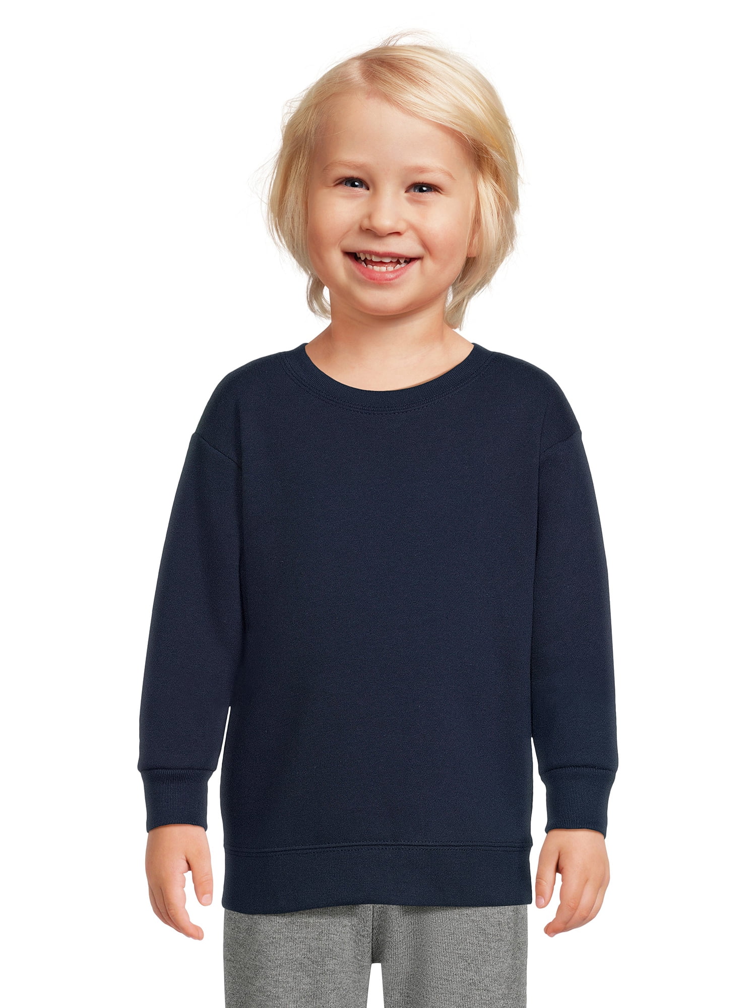 Garanimals Toddler Boy Long Sleeve Solid Fleece Sweatshirt Sizes 2T 5T