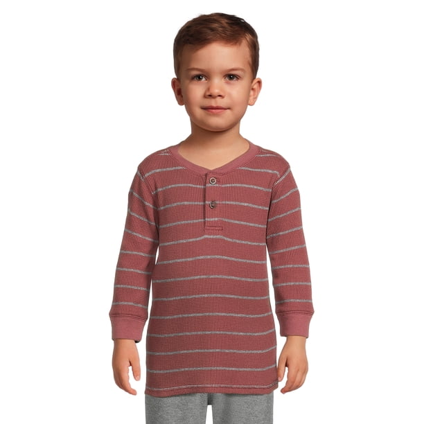 Garanimals Toddler Boy Long Sleeve Striped Henley TShirt, Sizes 12M5T