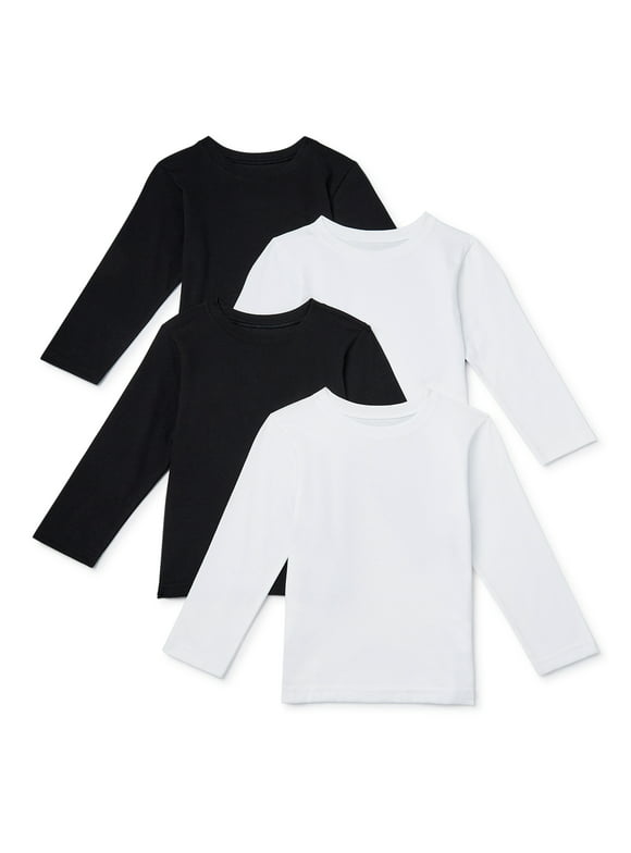 Garanimals Toddler Boy Long-Sleeve T-Shirt Multipack, 4-Pack, Sizes 12M-5T