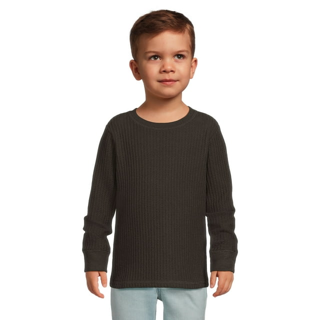 Garanimals Toddler Boy Long Sleeve Waffle Knit TShirt, Sizes 12M5T