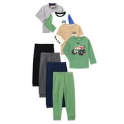 Garanimals Toddler Boy Mix and Match 8-Piece Outfits Kid-Pack, Sizes 18M-5T