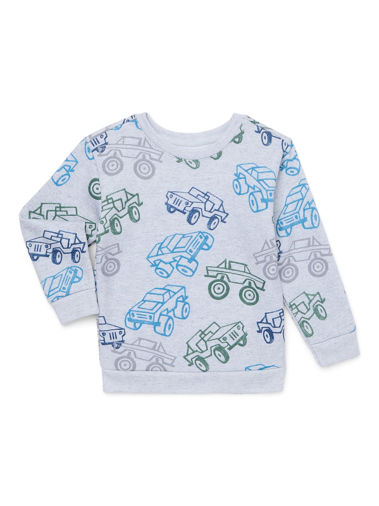 Nautinati Tractor Print Fleece Sweatshirt and Joggers Set for Baby Boys