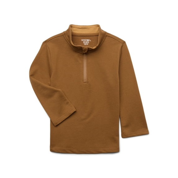 Garanimals Toddler Boys Quarter Zip Pullover with Long Sleeves, Sizes 18M-5T