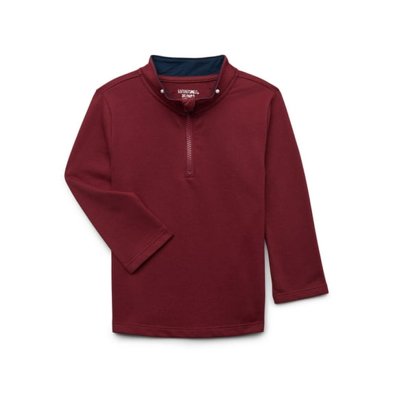 Garanimals Toddler Boys Quarter Zip Pullover with Long Sleeves, Sizes 18M-5T