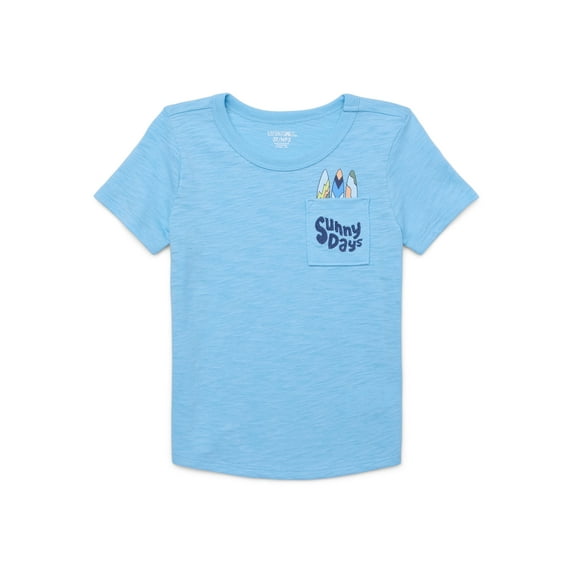 Garanimals Toddler Boy Short Sleeve Embroidered Pocket T-Shirt, Sizes 18M-5T