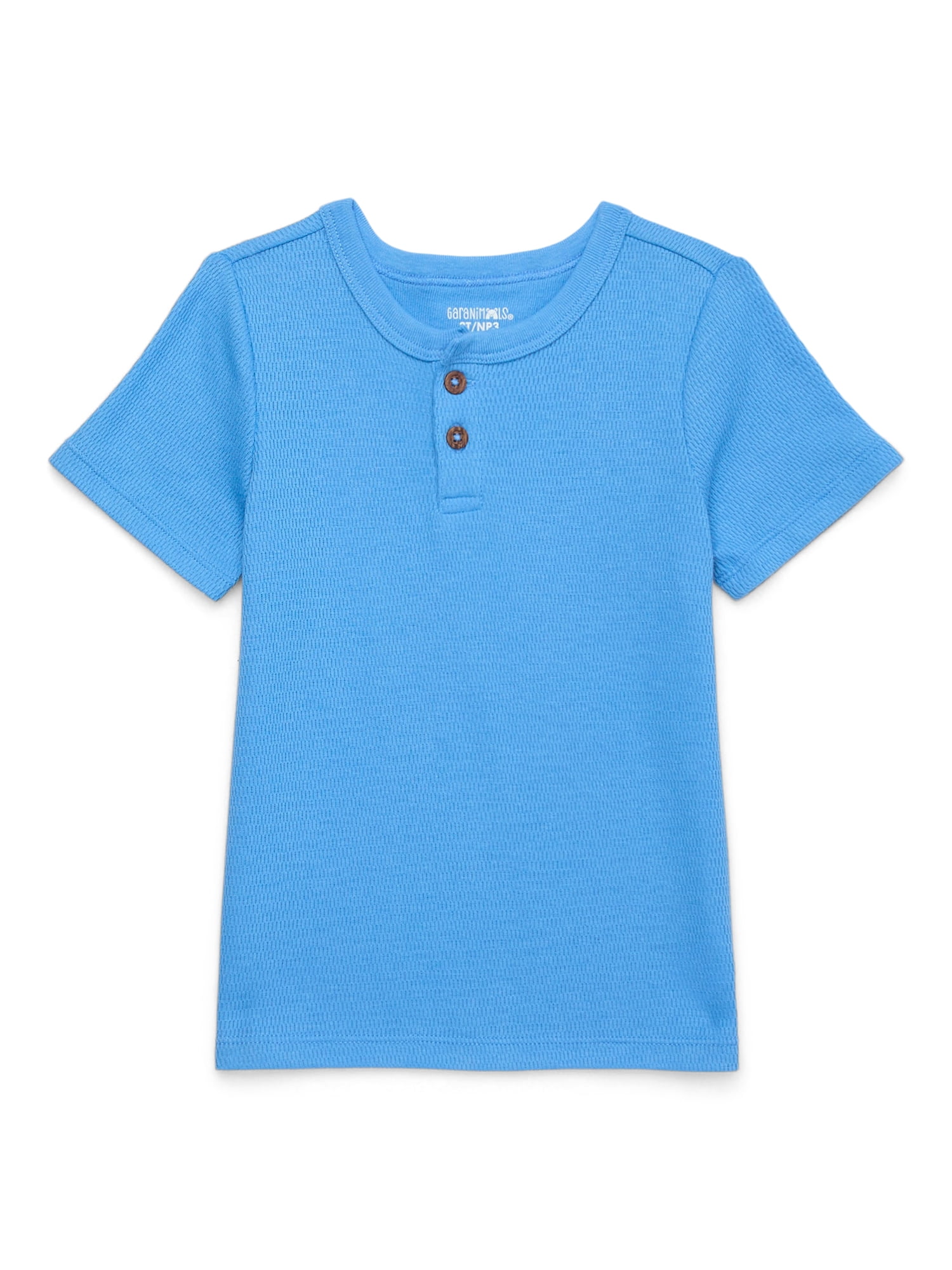 Garanimals Toddler Boy Short Sleeve Mesh Henley T-Shirt, Sizes 18M-5T