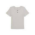 thumbnail image 1 of Garanimals Toddler Boy Short Sleeve Mesh Henley T-Shirt, Sizes 18M-5T, 1 of 3