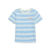 Garanimals Toddler Boy Short Sleeve Striped T-Shirt with Embroidery, Sizes 18M-5T