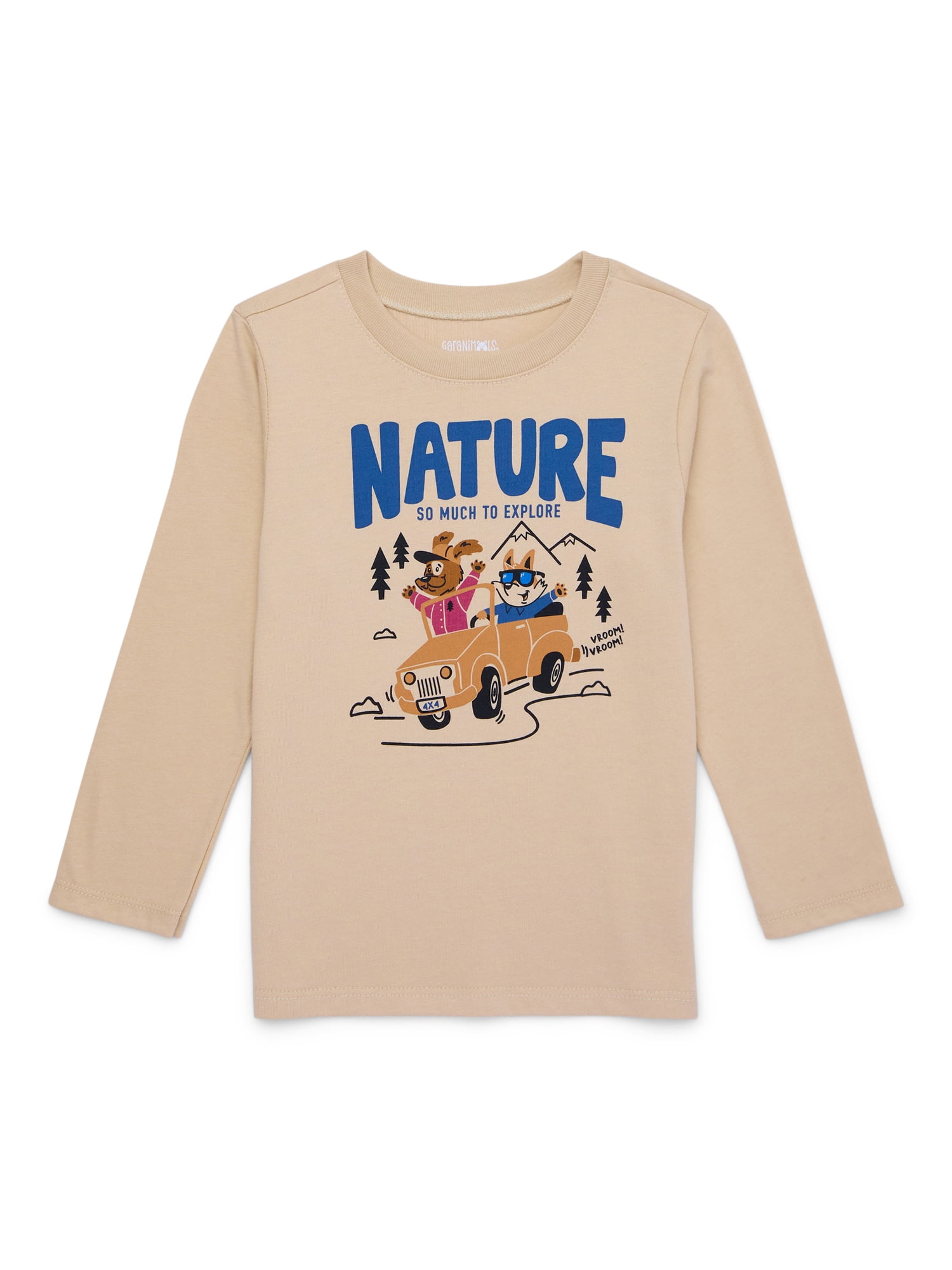 Garanimals Toddler Boys Graphic T-Shirt with Long Sleeves, Sizes 18M-5T