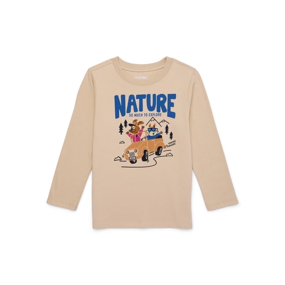 Garanimals Toddler Boys Graphic T-Shirt with Long Sleeves, Sizes 18M-5T