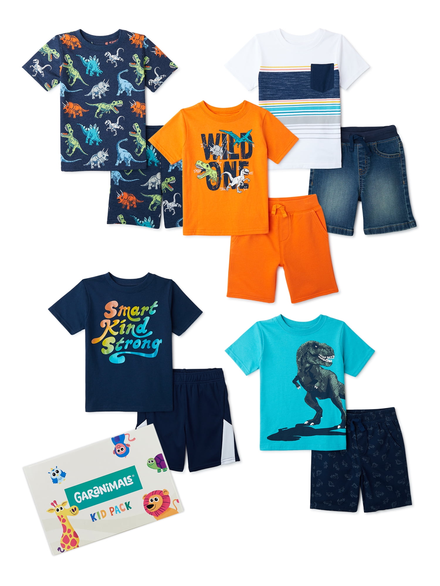 Garanimals Toddler Boys' Mix and Match Outfits KidPack, 10Piece