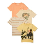 Garanimals Toddler Boys Short Sleeve Tee Multipack, 4-Pack, Sizes 18M-5T