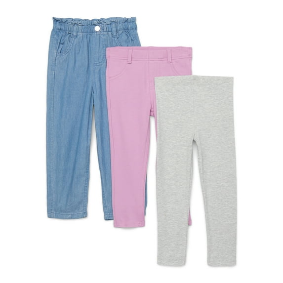 Garanimals Toddler Girl 3-Pack Fashion Pants, Sizes 18M-5T