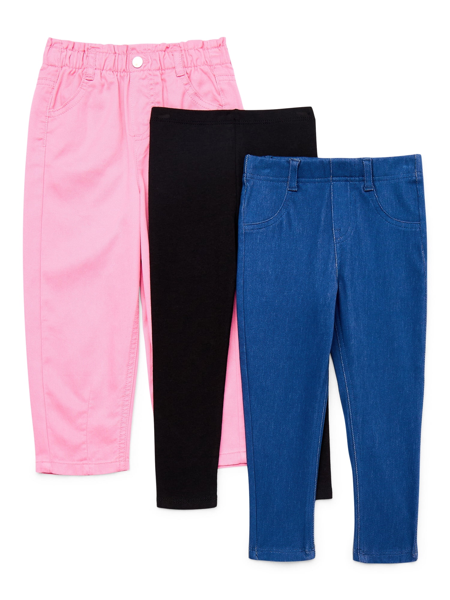 Garanimals Toddler Girl Fashion Pants, 3-Pack, Sizes 18M-5T