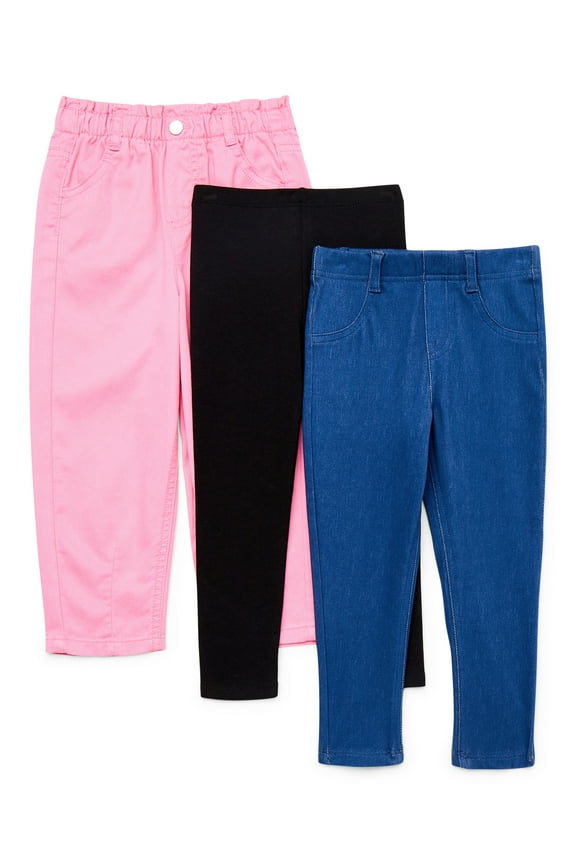 Toddler Girl 3-Pack Fashion Pants, Sizes 18M-5T