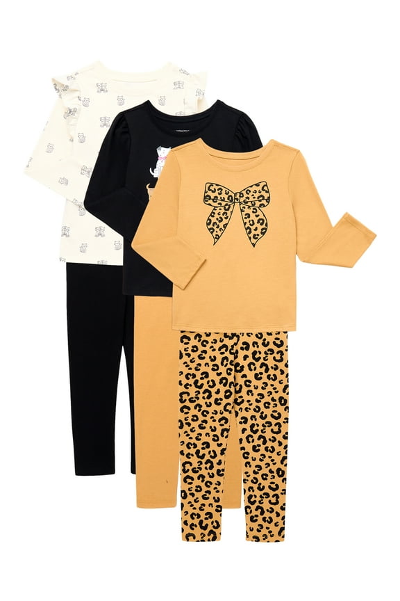 Toddler Girl 6-Piece Mix and Match Outfit Kid-Pack, Sizes 18M-5T