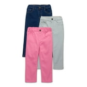 GARANIMALS Toddler Girl Core Denim Pants Multipack, 3-Pack, Sizes 12M-5T