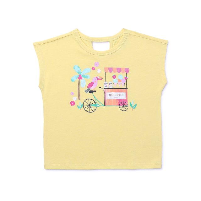 Garanimals Toddler Girl Dolman Short Sleeve Graphic Jersey TShirt