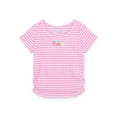 thumbnail image 1 of Garanimals Toddler Girl Embroidered Short Sleeve Ruched Side T-Shirt, Sizes 18M-5T, 1 of 4