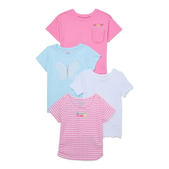 Garanimals Toddler Girl Fashion Tops, 4-Pack, Sizes 18M-5T