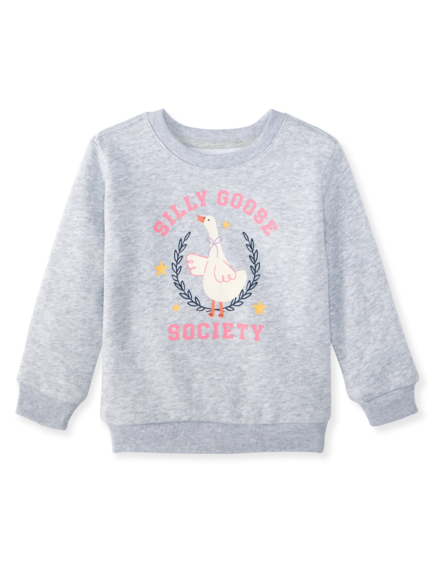 Garanimals Baby & Toddler Girl Fleece Crewneck Sweatshirt, Sizes 0-6T