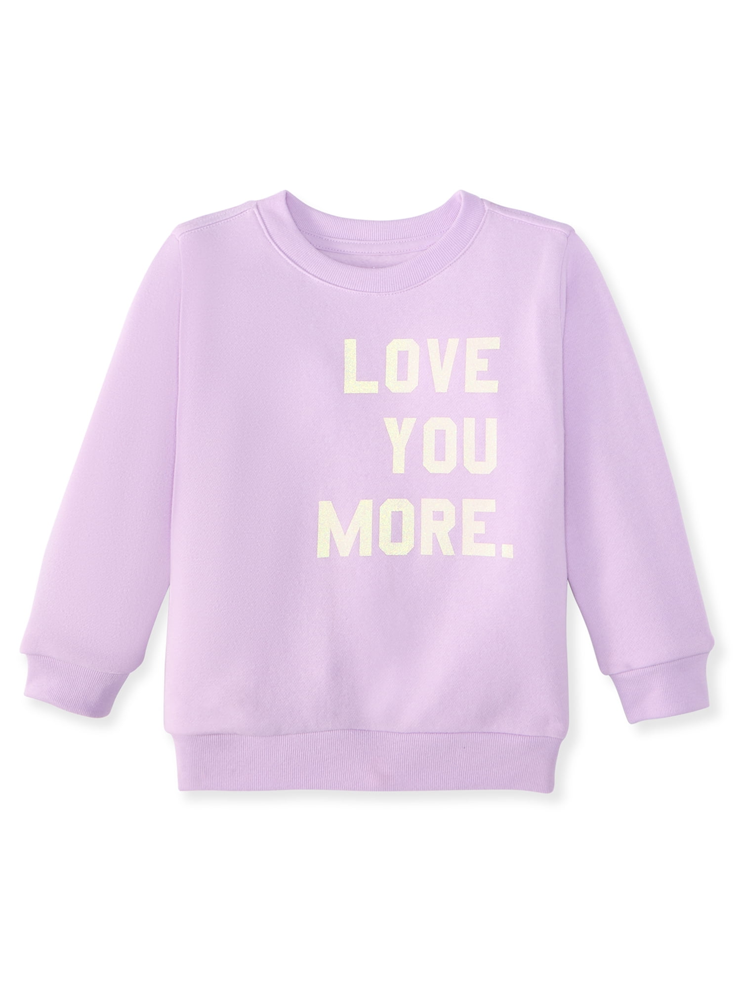 Garanimals Baby & Toddler Girl Fleece Crewneck Sweatshirt, Sizes 0-6T