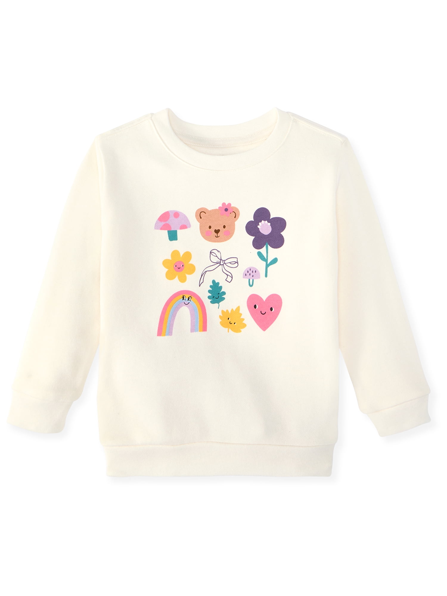 Garanimals Baby & Toddler Girl Fleece Crewneck Sweatshirt, Sizes 0-6T