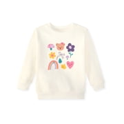 Garanimals Baby & Toddler Girl Fleece Crewneck Sweatshirt, Sizes 0-6T