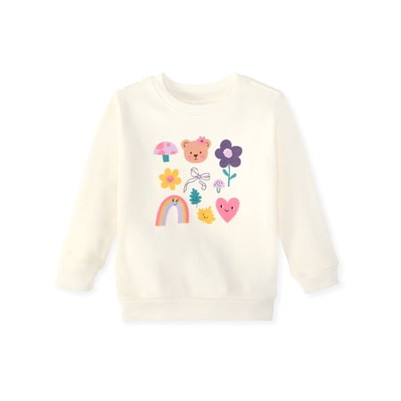 Garanimals Baby & Toddler Girl Fleece Crewneck Sweatshirt, Sizes 0-6T