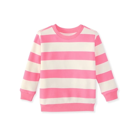 Garanimals Baby & Toddler Girl Fleece Crewneck Sweatshirt, Sizes 0-6T