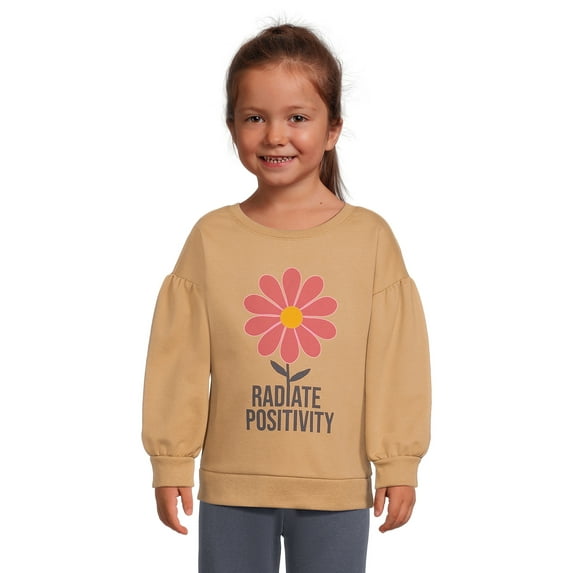 Garanimals Toddler Girl French Terry Graphic Sweatshirt, Sizes 12M-5T