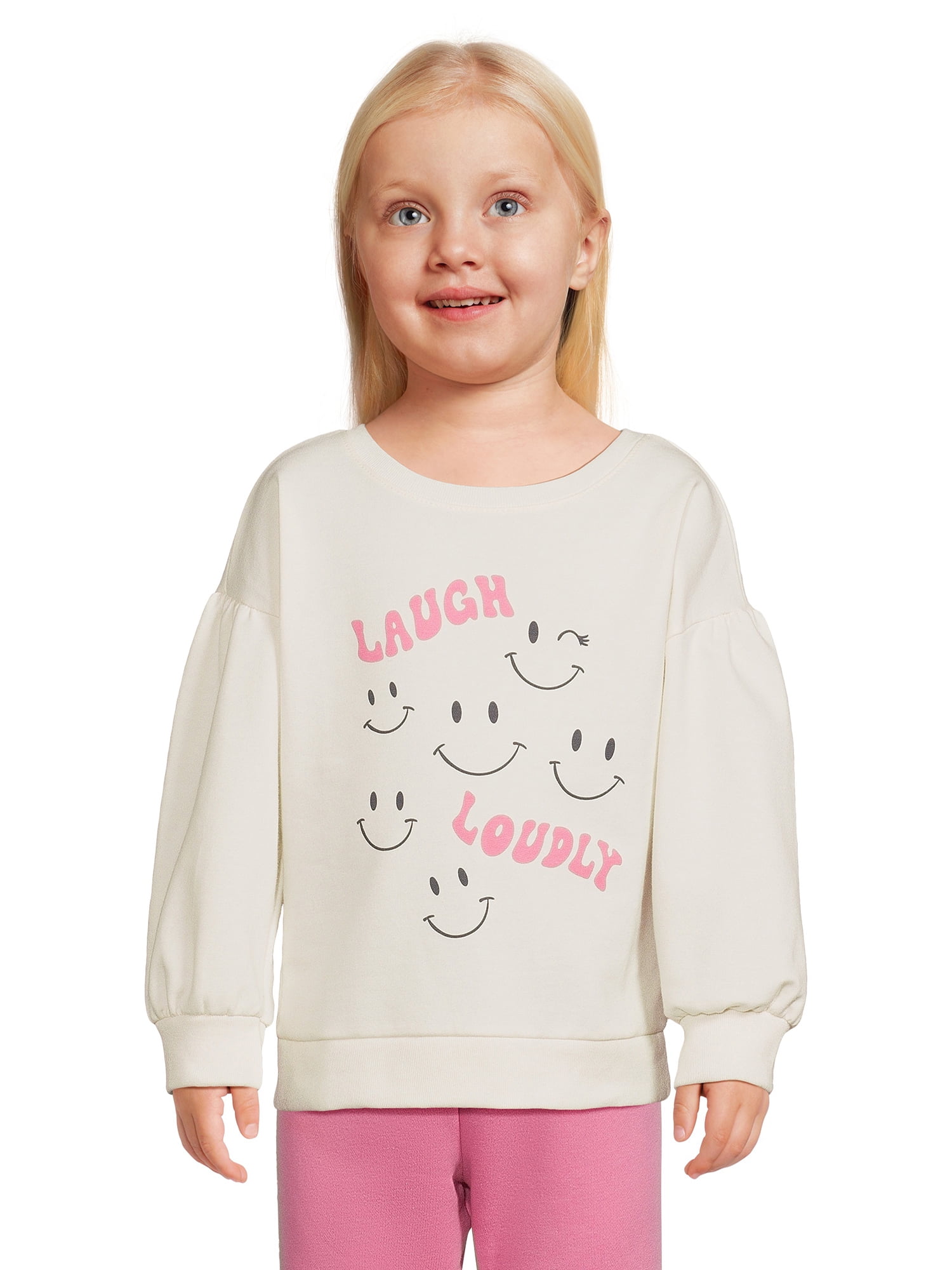 Garanimals Toddler Girl French Terry Graphic Sweatshirt, Sizes 12M5T