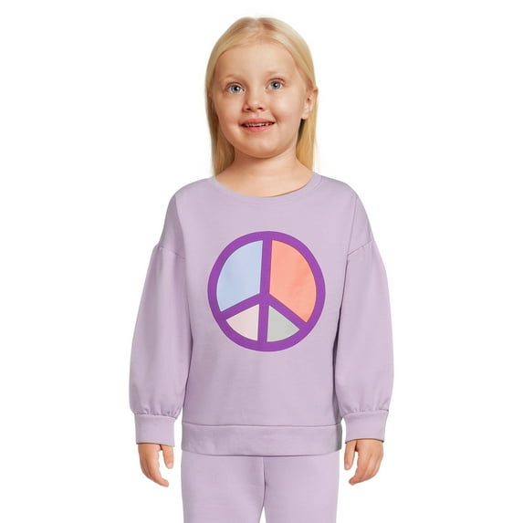 Garanimals Toddler Girl French Terry Graphic Sweatshirt, Sizes 12M-5T