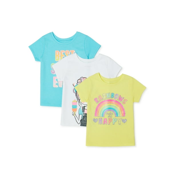 Garanimals Toddler Girl Graphic Tshirts, 3 pack (Toddler Girls