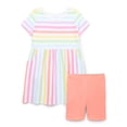 thumbnail image 1 of Garanimals Toddler Girl Jersey Dress & Biker Shorts Outfit Set, 2-Piece, Sizes 18M-5T, 1 of 3