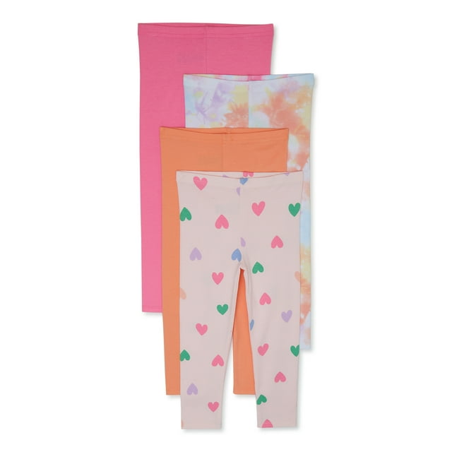 Garanimals Toddler Girl Leggings Multipack, 4Pack, Sizes 18M5T