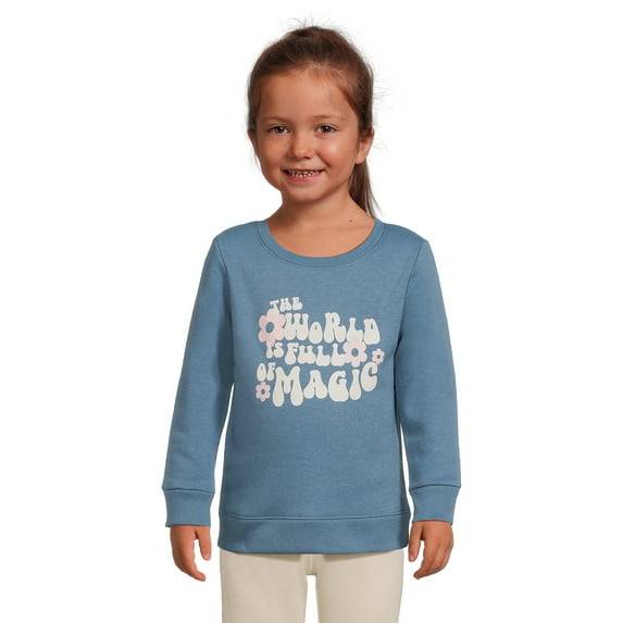 Garanimals Toddler Girl Long Sleeve Graphic Fleece Sweatshirt, Sizes 2T-5T