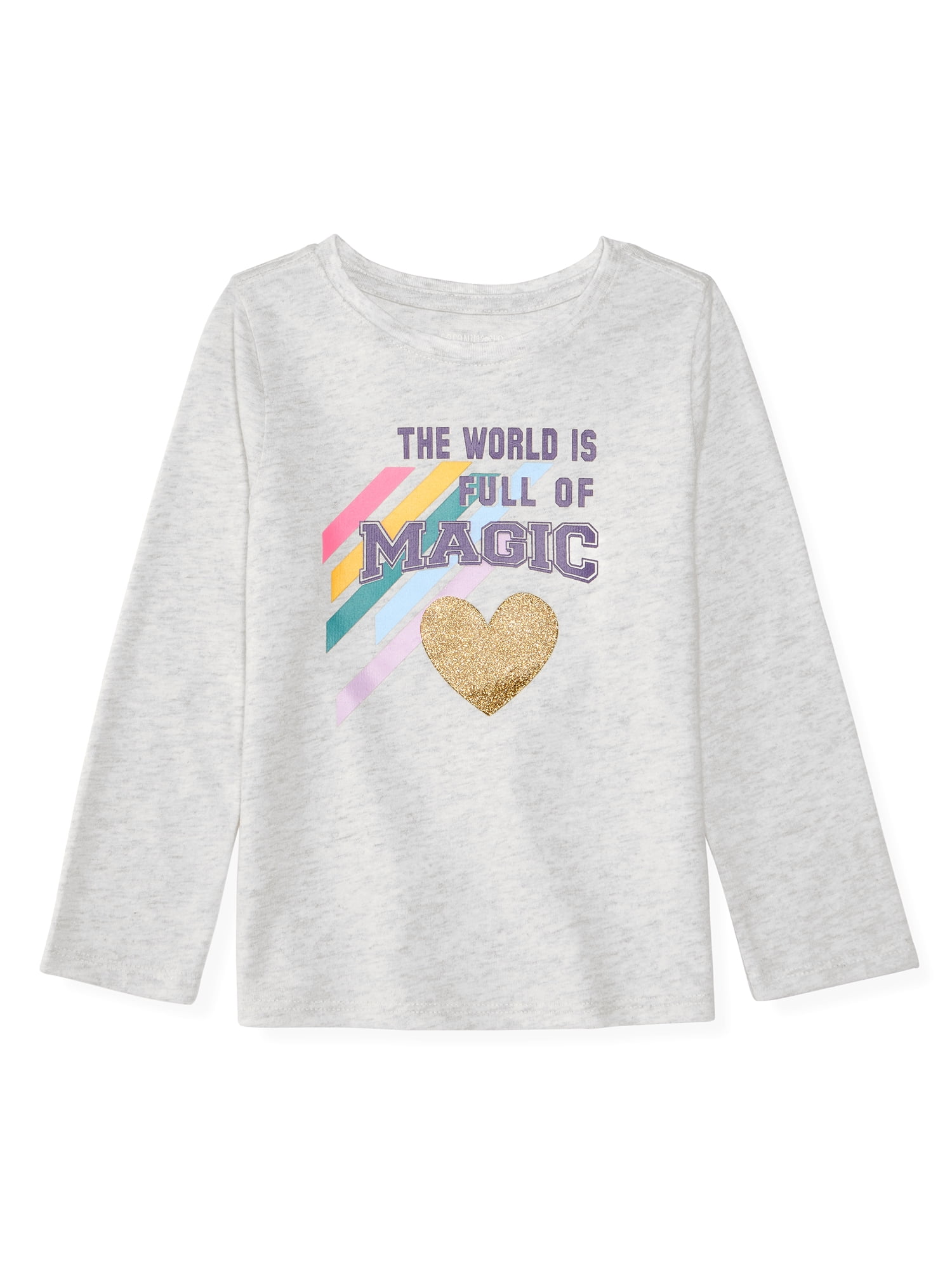 Garanimals Baby & Toddler Girl Long Sleeve Shirts, Single & 3-Pack, Sizes 0-6T