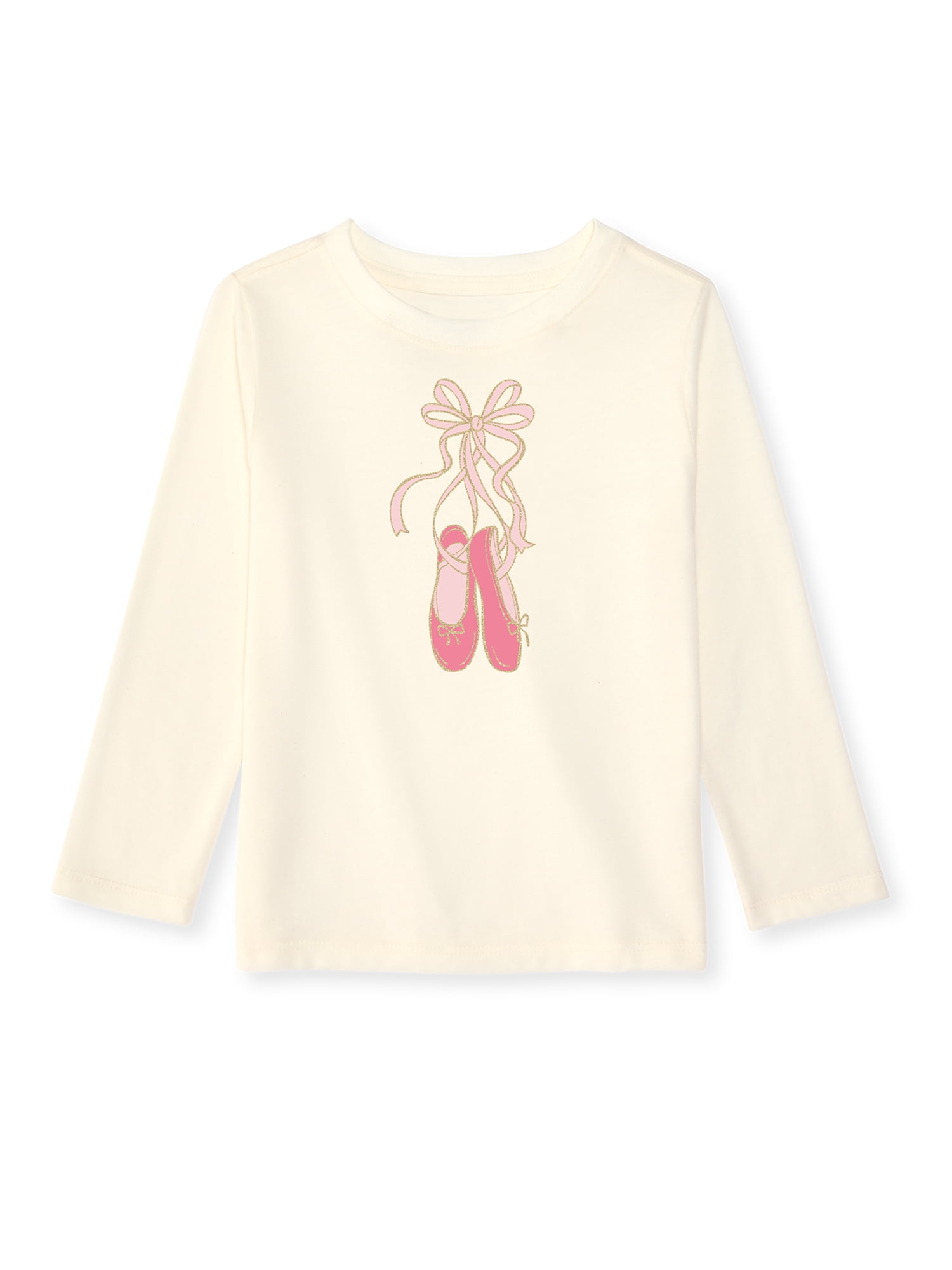 Garanimals Baby & Toddler Girl Long Sleeve Shirts, Single & 3-Pack, Sizes 0-6T